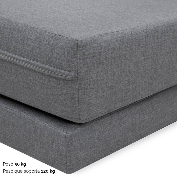 Sofa Cama Tela Gris Oxford Koia | Sofá Cama y Futones | salas